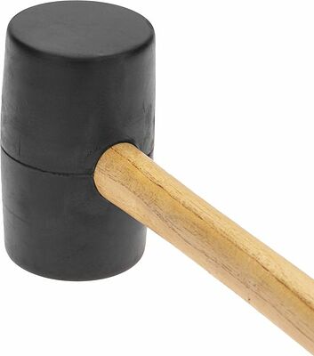 Kranz KR-12-8144 Киянка резиновая 680 г, черная резина, деревянная рукоятка KRANZ