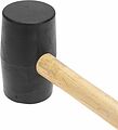 Kranz KR-12-8145 Киянка резиновая 910 г, черная резина, деревянная рукоятка KRANZ