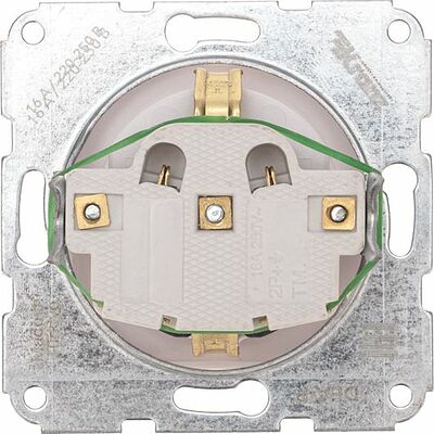 Kranz KR-78-0212 DEA Розетка 1-ая с/з з/ш с/у 16А мех. Бел KRANZ