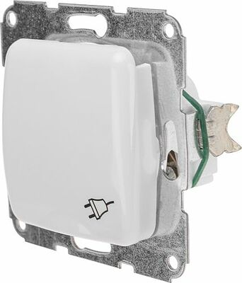 Kranz KR-78-0213 DEA Розетка 1-ая с/з с крышкой с/у 16А мех. Бел KRANZ