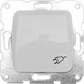 Kranz KR-78-0213 DEA Розетка 1-ая с/з с крышкой с/у 16А мех. Бел KRANZ