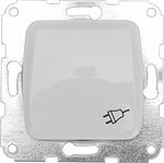 Kranz KR-78-0213 DEA Розетка 1-ая с/з с крышкой с/у 16А мех. Бел KRANZ