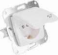 Kranz KR-78-0213 DEA Розетка 1-ая с/з с крышкой с/у 16А мех. Бел KRANZ