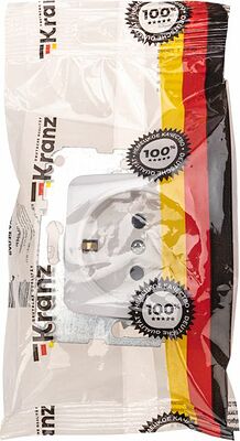 Kranz KR-78-0215 DEA Розетка 1-ая керамика с/з с/у 16А мех. Бел KRANZ