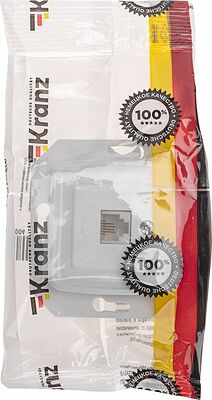 Kranz KR-78-0222 DEA Розетка Телефон RJ11 с/у мех. Бел KRANZ