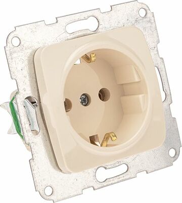 Kranz KR-78-0241 DEA Розетка 1-ая с/з с/у 16А мех. Беж KRANZ