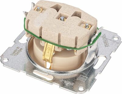 Kranz KR-78-0242 DEA Розетка 1-ая с/з з/ш с/у 16А мех. Беж KRANZ