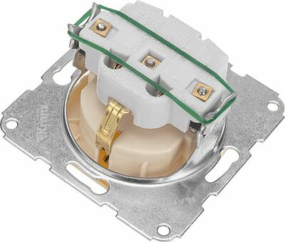 Kranz KR-78-0243 DEA Розетка 1-ая с/з с крышкой с/у 16А мех. Беж KRANZ