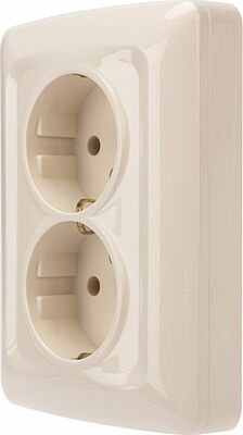 Kranz KR-78-0248 DEA Розетка 2-ая с/з с/у 16А Беж KRANZ