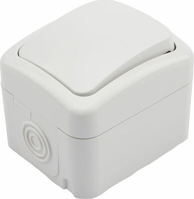 Kranz KR-78-0601 Выключатель одноклавишный Mini OG IP54 о/у, белый KRANZ