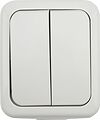Kranz KR-78-0602 Выключатель двухклавишный Mini OG IP54 о/у, белый KRANZ Kranz KR-78-0602 Выключатель двухклавишный Mini OG IP54 о/у, белый KRANZ