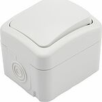 Kranz KR-78-0603 Переключатель проходной Mini OG IP54 о/у, белый KRANZ