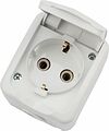 Kranz KR-78-0604 Розетка одноместная Mini OG IP54 с/з, о/у, белая KRANZ