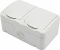 Kranz KR-78-0607 Блок горизонтальный 2 розетки (керамика) Mini OG IP54 с/з, о/у, белый KRANZ Kranz KR-78-0607 Блок горизонтальный 2 розетки (керамика) Mini OG IP54 с/з, о/у, белый KRANZ