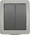 Kranz KR-78-0609 Выключатель двухклавишный INDUSTRIAL IP54 о/у, серый KRANZ Kranz KR-78-0609 Выключатель двухклавишный INDUSTRIAL IP54 о/у, серый KRANZ
