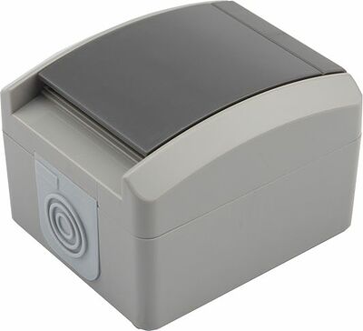 Kranz KR-78-0611 Розетка одноместная INDUSTRIAL IP54 с/з, о/у серая KRANZ