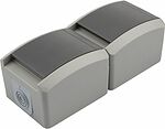 Kranz KR-78-0615 Блок вертикальный 2 розетки INDUSTRIAL IP54 с/з, о/у, серый KRANZ