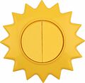 Kranz KR-78-0618 Выключатель двухклавишный HAPPY Солнце с/у, желтый KRANZ