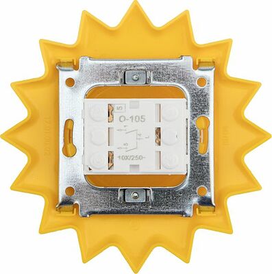 Kranz KR-78-0618 Выключатель двухклавишный HAPPY Солнце с/у, желтый KRANZ