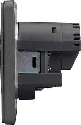 Kranz KR-78-0704-2 Розетка ROUND 1-ая с/з с/у з/ш 16А с USB A+C быстрой зарядки 5В/3А титан KRANZ