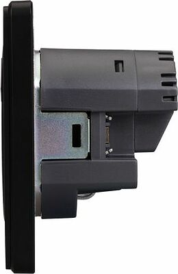 Kranz KR-78-0704-3 Розетка ROUND 1-ая с/з с/у з/ш 16А с USB A+C быстрой зарядки 5В/3А оникс KRANZ