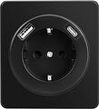 Kranz KR-78-0704-3 Розетка ROUND 1-ая с/з с/у з/ш 16А с USB A+C быстрой зарядки 5В/3А оникс KRANZ Kranz KR-78-0704-3 Розетка ROUND 1-ая с/з с/у з/ш 16А с USB A+C быстрой зарядки 5В/3А оникс KRANZ