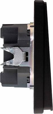 Kranz KR-78-0708-3 Выключатель ROUND 1 кл проходной (переключатель) 10А с/у оникс KRANZ