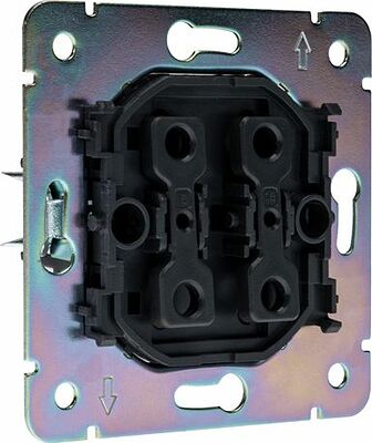 Kranz KR-78-0711-1 Выключатель ROUND 2 кл для жалюзи возвратный 10А с/у перламутр KRANZ