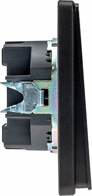 Kranz KR-78-0711-3 Выключатель ROUND 2 кл для жалюзи возвратный 10А с/у оникс KRANZ