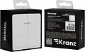 Kranz KR-78-0714-1 Выключатель ROUND 2 кл с подсветкой 10А с/у перламутр KRANZ Kranz KR-78-0714-1 Выключатель ROUND 2 кл с подсветкой 10А с/у перламутр KRANZ