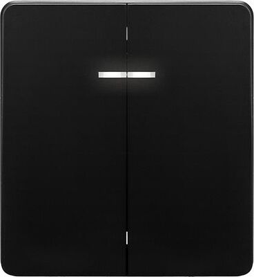 Kranz KR-78-0714-3 Выключатель ROUND 2 кл с подсветкой 10А с/у оникс KRANZ