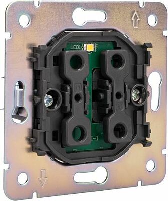 Kranz KR-78-0718-1 Выключатель ROUND 1 кл перекрестный (переключатель) с подсветкой 10А с/у перламутр KRANZ