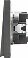 Kranz KR-78-0718-6 Выключатель STRONG 1 кл перекрестный (переключатель) с подсветкой 10А с/у графит KRANZ
