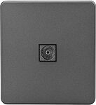 Kranz KR-78-0723-2 Розетка ROUND TV с/у титан KRANZ