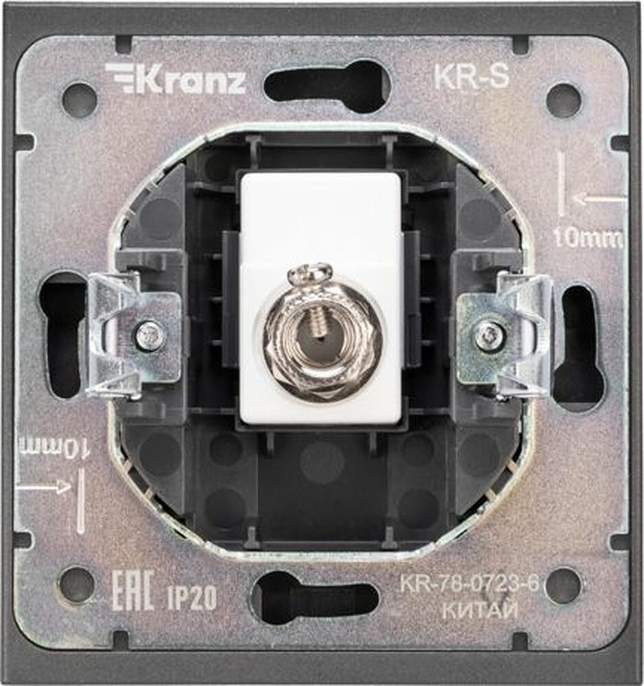 Kranz KR-78-0723-6 Розетка STRONG TV с/у графит KRANZ