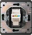 Kranz KR-78-0724-3 Розетка ROUND компьютерная RJ45 кат6 с/у оникс KRANZ