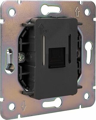 Kranz KR-78-0724-3 Розетка ROUND компьютерная RJ45 кат6 с/у оникс KRANZ