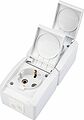 Kranz KR-78-0801 Блок вертикальный 2 розетки (керамика) INDUSTRIAL IP54 с/з, о/у, белый KRANZ