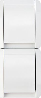 Kranz KR-78-0801 Блок вертикальный 2 розетки (керамика) INDUSTRIAL IP54 с/з, о/у, белый KRANZ