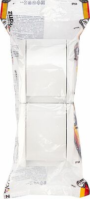 Kranz KR-78-0801 Блок вертикальный 2 розетки (керамика) INDUSTRIAL IP54 с/з, о/у, белый KRANZ
