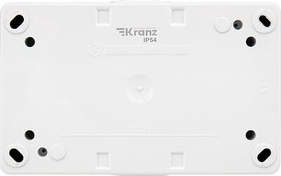 Kranz KR-78-0805 Блок горизонтальный 2 розетки INDUSTRIAL IP54 с/з, о/у, белый KRANZ