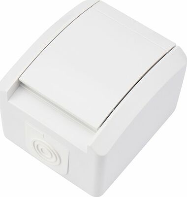 Kranz KR-78-0816 Розетка одноместная INDUSTRIAL IP54 с/з, о/у, белая KRANZ