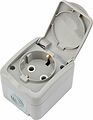 Kranz KR-78-0817 Розетка одноместная Mini OG IP54 с/з, о/у, серая KRANZ