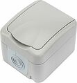 Kranz KR-78-0817 Розетка одноместная Mini OG IP54 с/з, о/у, серая KRANZ