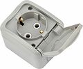 Kranz KR-78-0817 Розетка одноместная Mini OG IP54 с/з, о/у, серая KRANZ