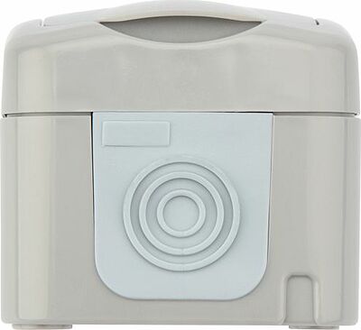 Kranz KR-78-0817 Розетка одноместная Mini OG IP54 с/з, о/у, серая KRANZ