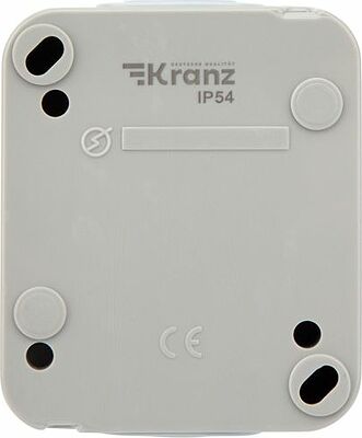 Kranz KR-78-0817 Розетка одноместная Mini OG IP54 с/з, о/у, серая KRANZ