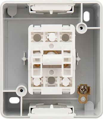 Kranz KR-78-0832 Выключатель двухклавишный INDUSTRIAL IP54 о/у, белый KRANZ