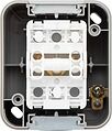 Kranz KR-78-0833 Выключатель двухклавишный Mini OG IP54 о/у, серый KRANZ