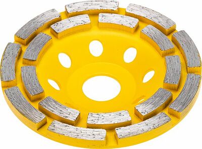 Kranz KR-90-0251 Чашка алмазная шлифовальная, двухрядная, 115х22,2мм KRANZ